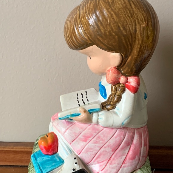 Vintage 1972 Joan Walsh Anglund Reading Kids Bookends - Picture 5 of 14